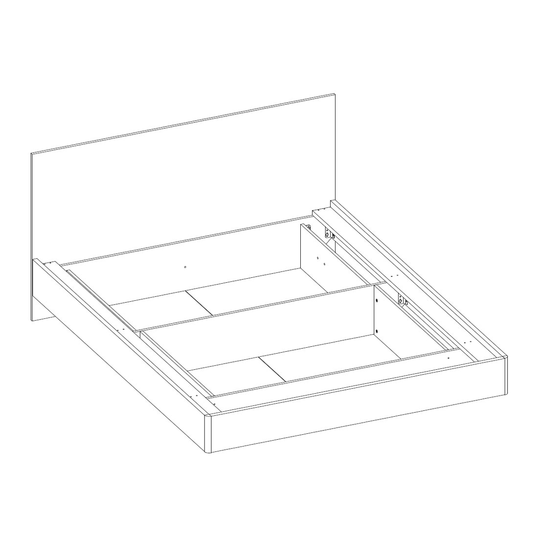 Полуторная кровать 140х200 Napoli-1 с ящиком (Крафт серый)