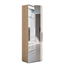 Шкаф-пенал с зеркалом Solo (дуб Ривьера)