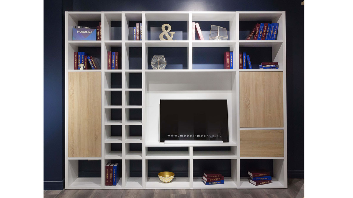 Гостиная Solo (Белый/дуб Ривьера)