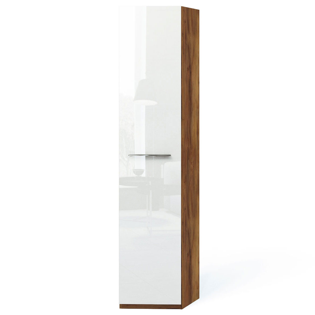 Шкаф-колонка переходной Solo (таксония/белый) правый