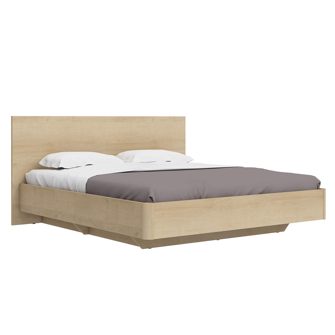 Кровать двуспальная с ящиком 180х200 Solo (дуб Ривьера)