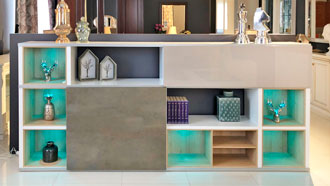 Стеллаж 405.K36 (Белый / Бетон Dark)