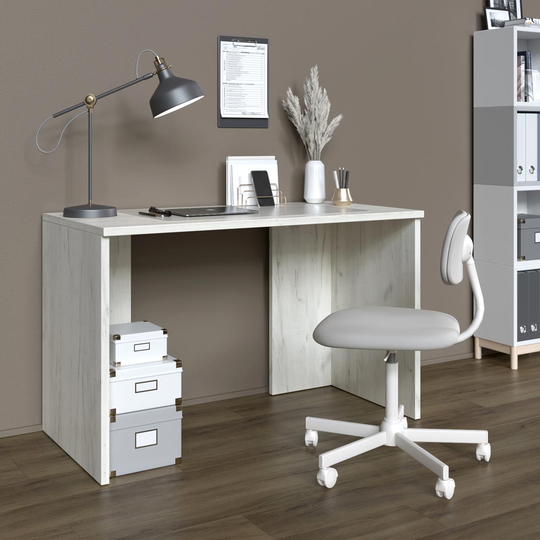 Письменный стол 120 Napoli (Крафт белый)
