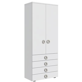 Шкаф для одежды Люмия (Белый матовый)