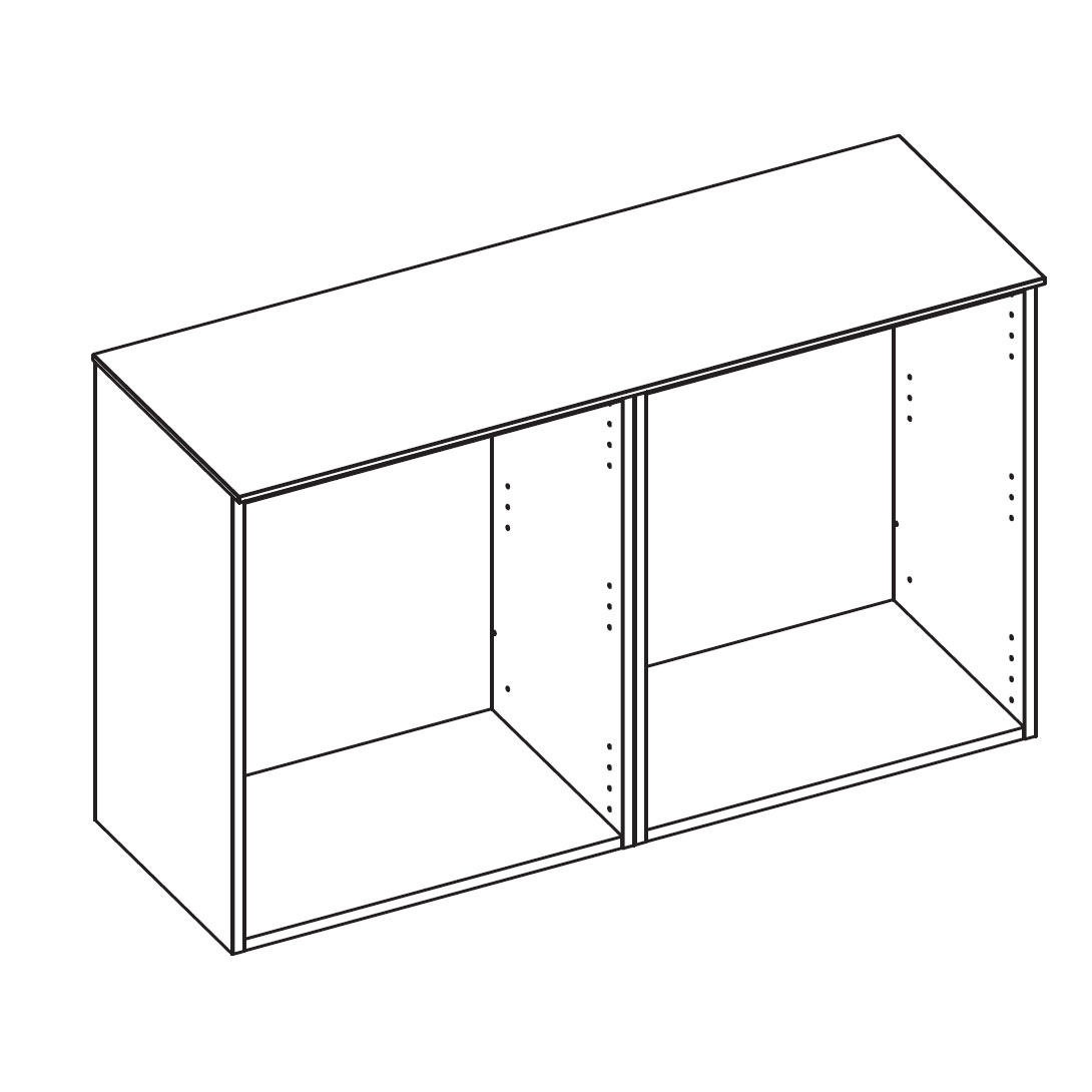 Навесной шкаф-витрина Соло (таксония/глянец крем)