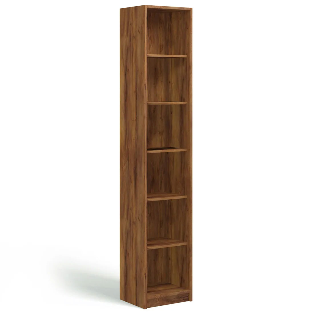 Узкий шкаф-пенал Solo (дуб Ривьера/зеркало)