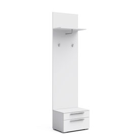 Вешалка с тумбой Solo (белый/белый глянец)