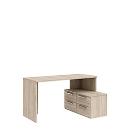 Письменный стол с тумбой 140 Napoli (Крафт серый)