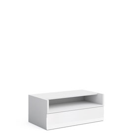 Тумба с 3D нишей Solo (белый/белый глянец)