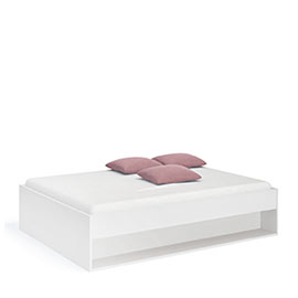 Кровать-тахта 140х190 Solo (белый матовый)