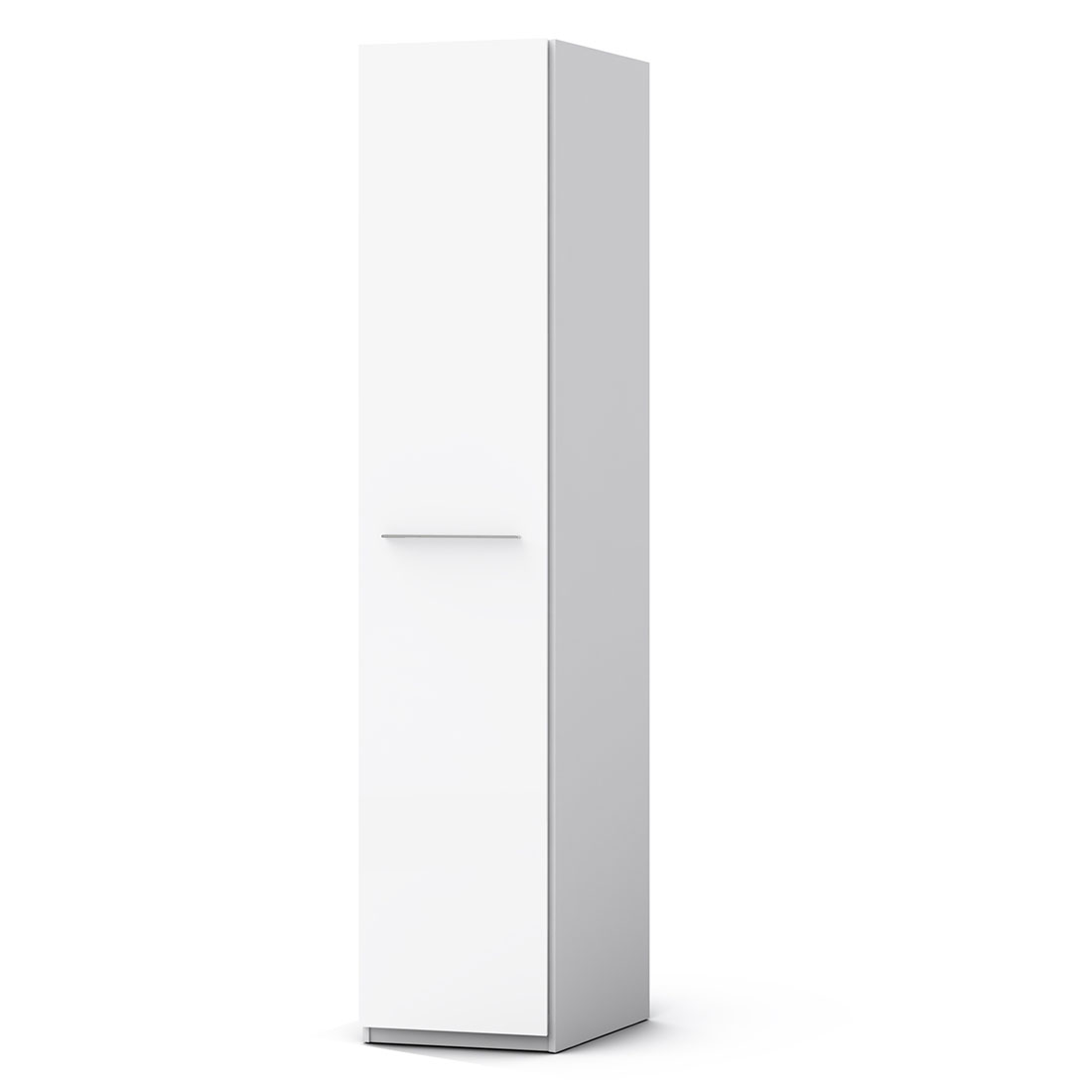 Шкаф-колонка переходной (белый/белый глянец) правый