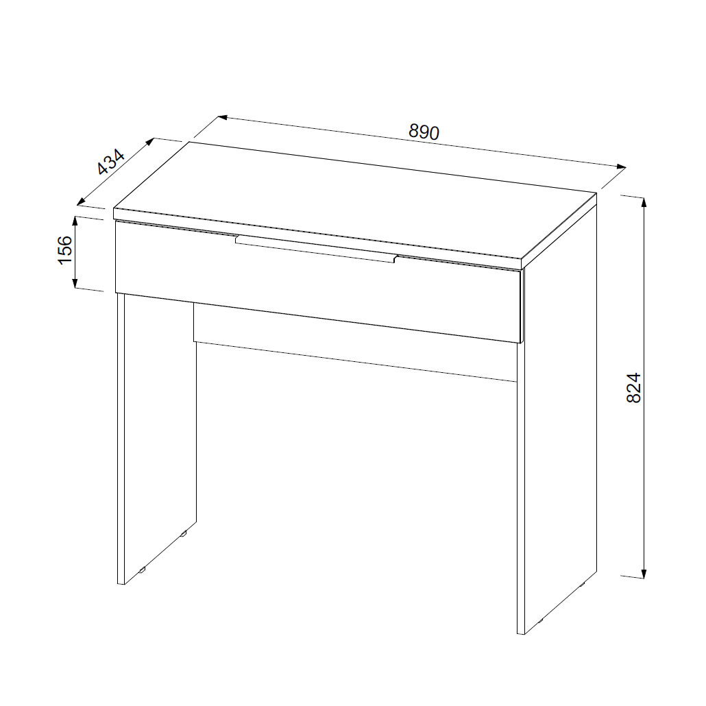 Туалетный стол Napoli (Камень Терра/Ритмо)