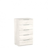 Узкий комод 5 ящ. Napoli (Крафт белый)