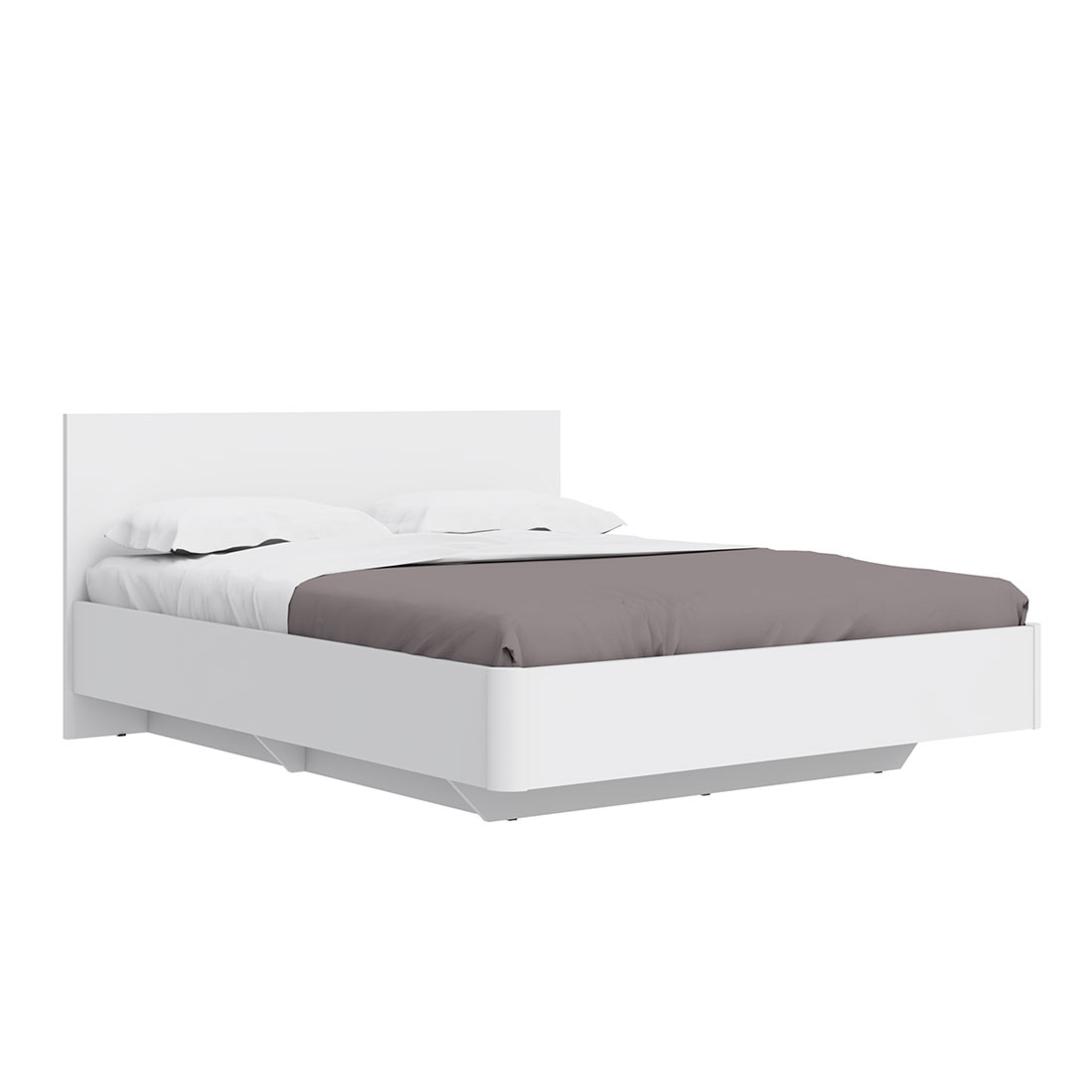 Кровать Соло 160х200 с под. мех. под подушки 01 и 03 (белый)