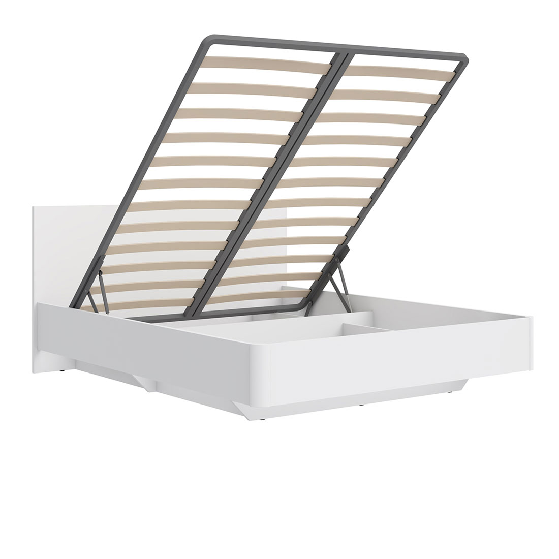 Кровать Соло 160х200 с под. мех. под подушки 01 и 03 (белый)