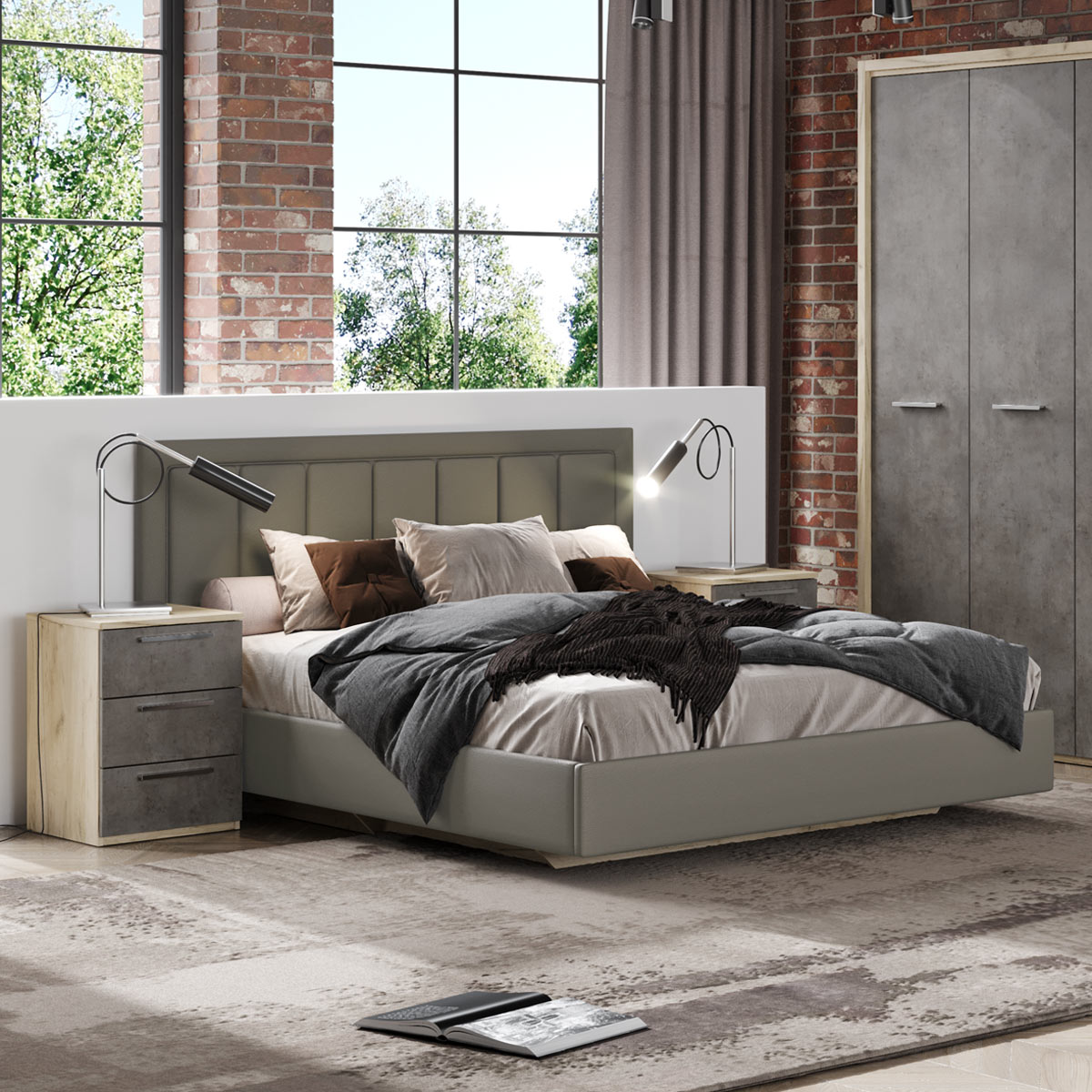 Интерьерная кровать Napoli-4 (Boom Stone)