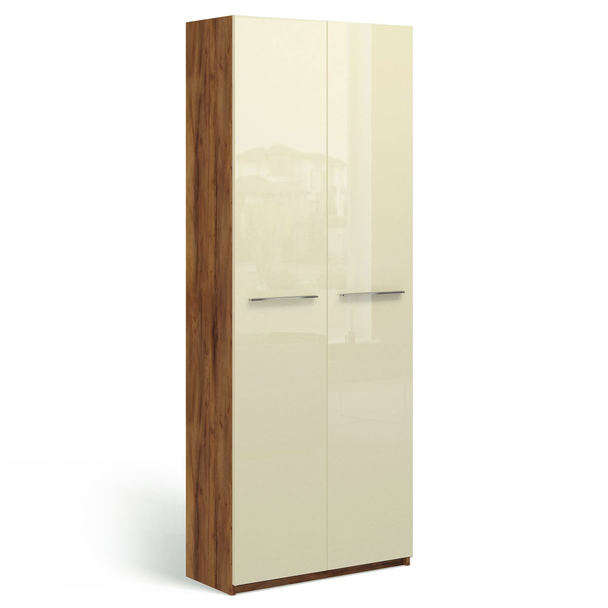Шкаф двухдверный узкий Solo (таксония/крем)