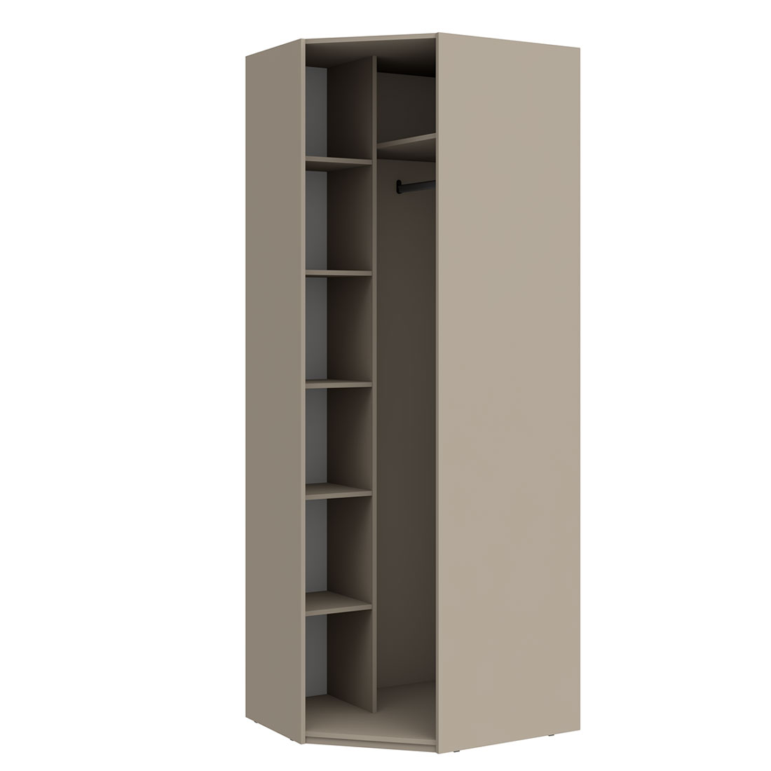 Угловой шкаф Napoli (Камень Терра/Фумо)