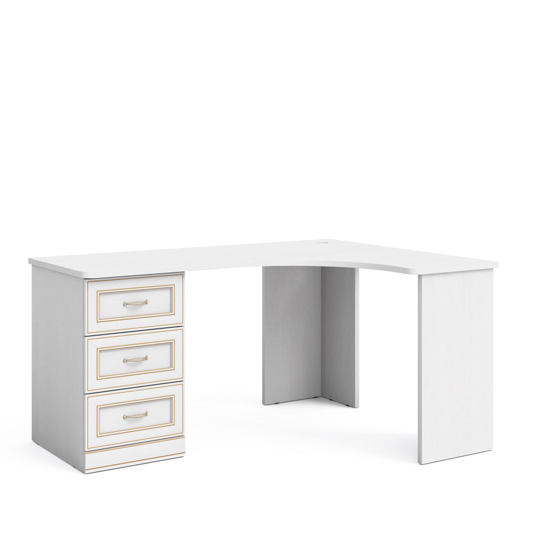 Письменный стол с тумбой Верди (дуб Белуна)