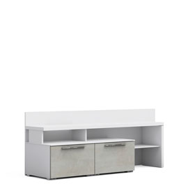 Тумба под телевизор Solo (белый/бетон Grey) правая
