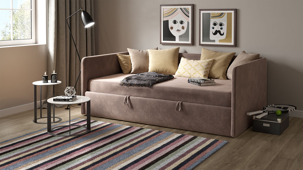 Кровать-тахта Магнолия 120x200 с боковинами (K III)