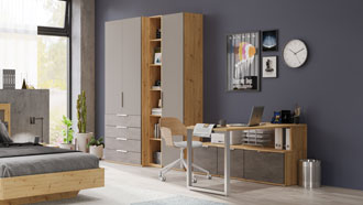 Шкаф со столом Napoli (Дуб золотой/камень Терра)