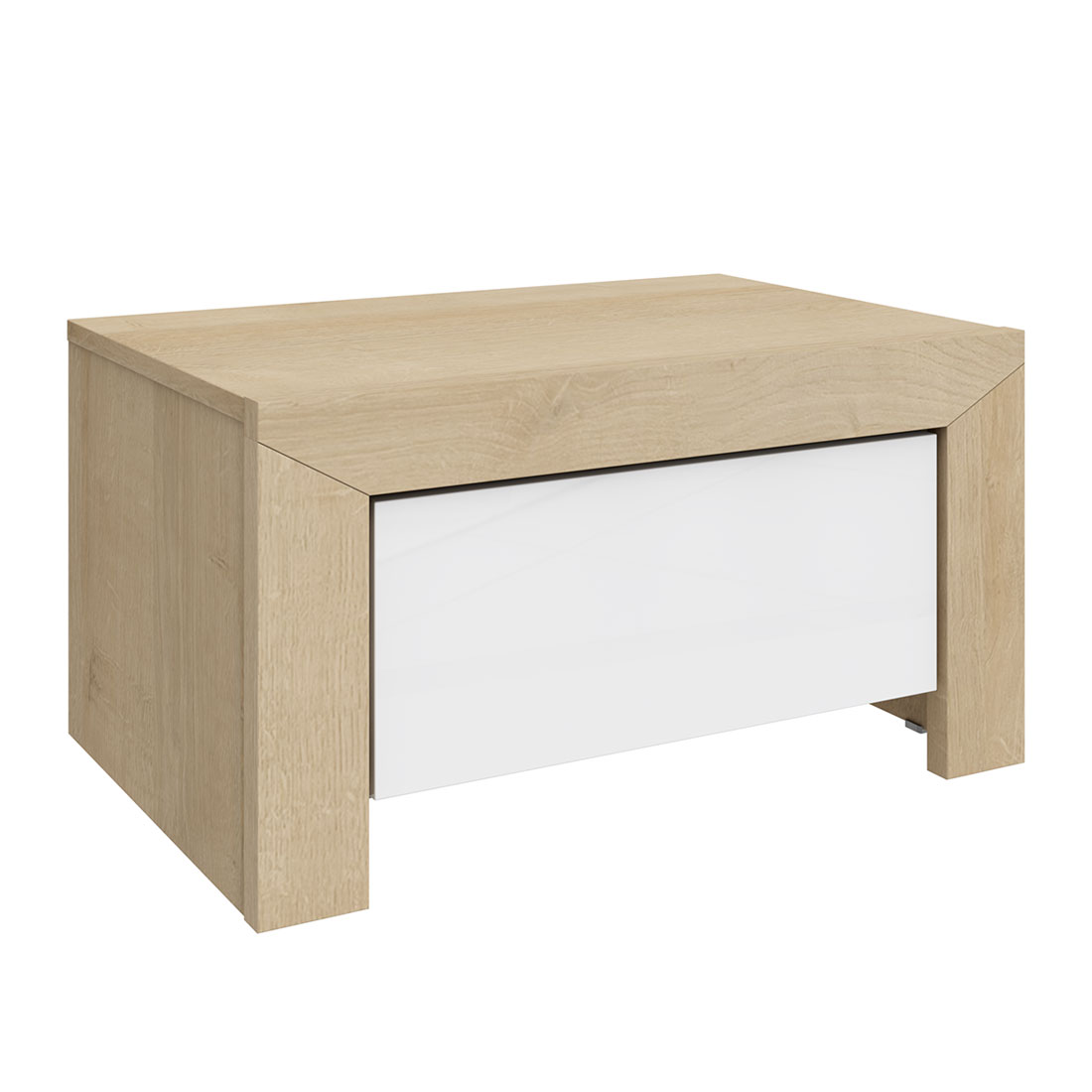 Прикроватная тумба Блейд (дуб Ривьера/белый глянец)