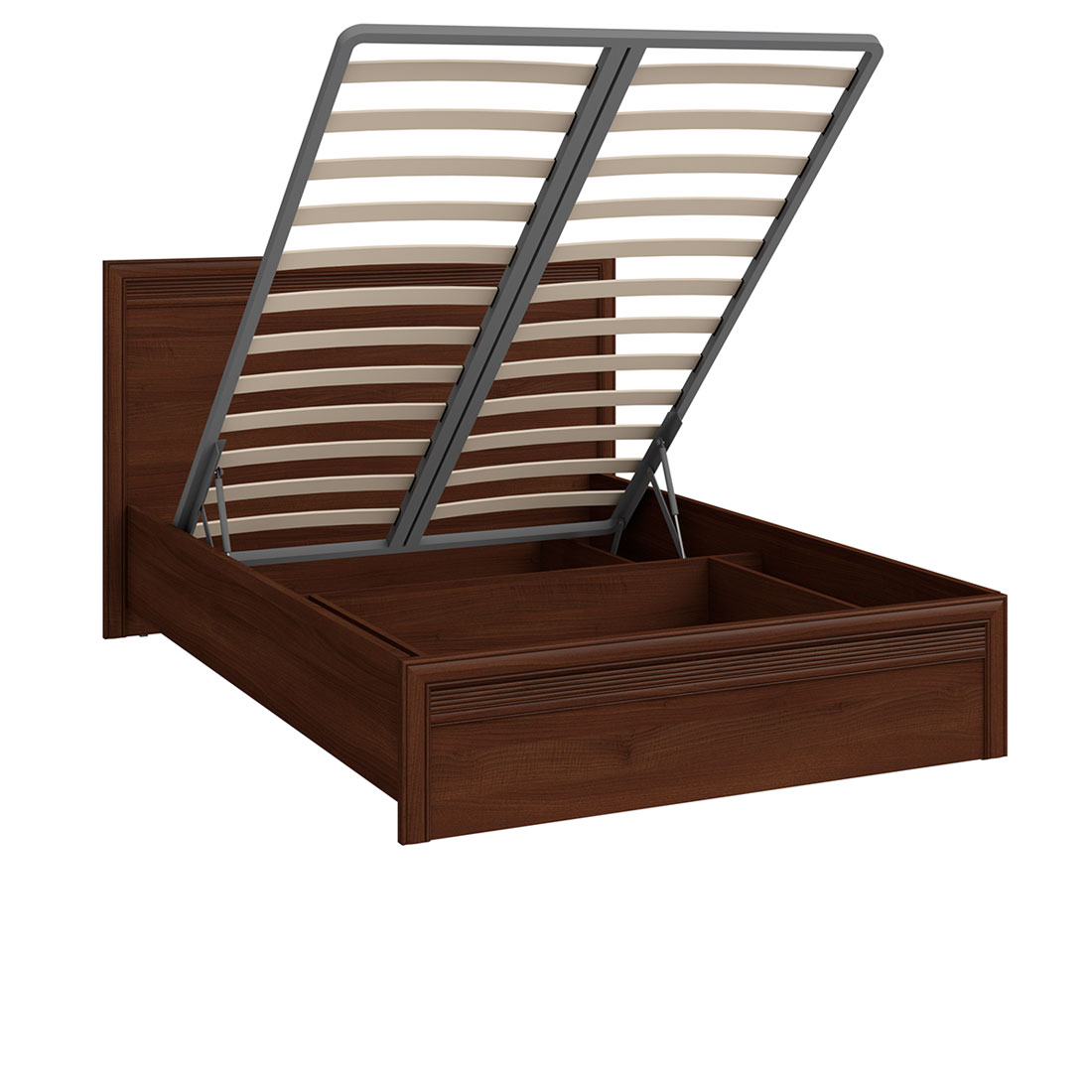 Кровать с ящиком для белья Верди (орех Леванте)