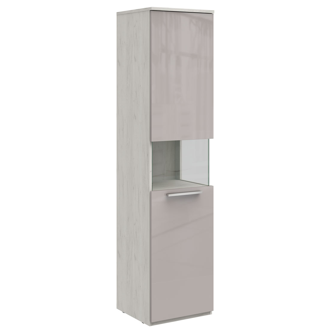 Шкаф-пенал Napoli (дуб Крафт белый/бэйлиз глянец) правый