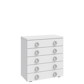 Широкий комод Люмия (Белый матовый)