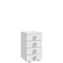 Тумба 4 ящика Люмия (Белый матовый)
