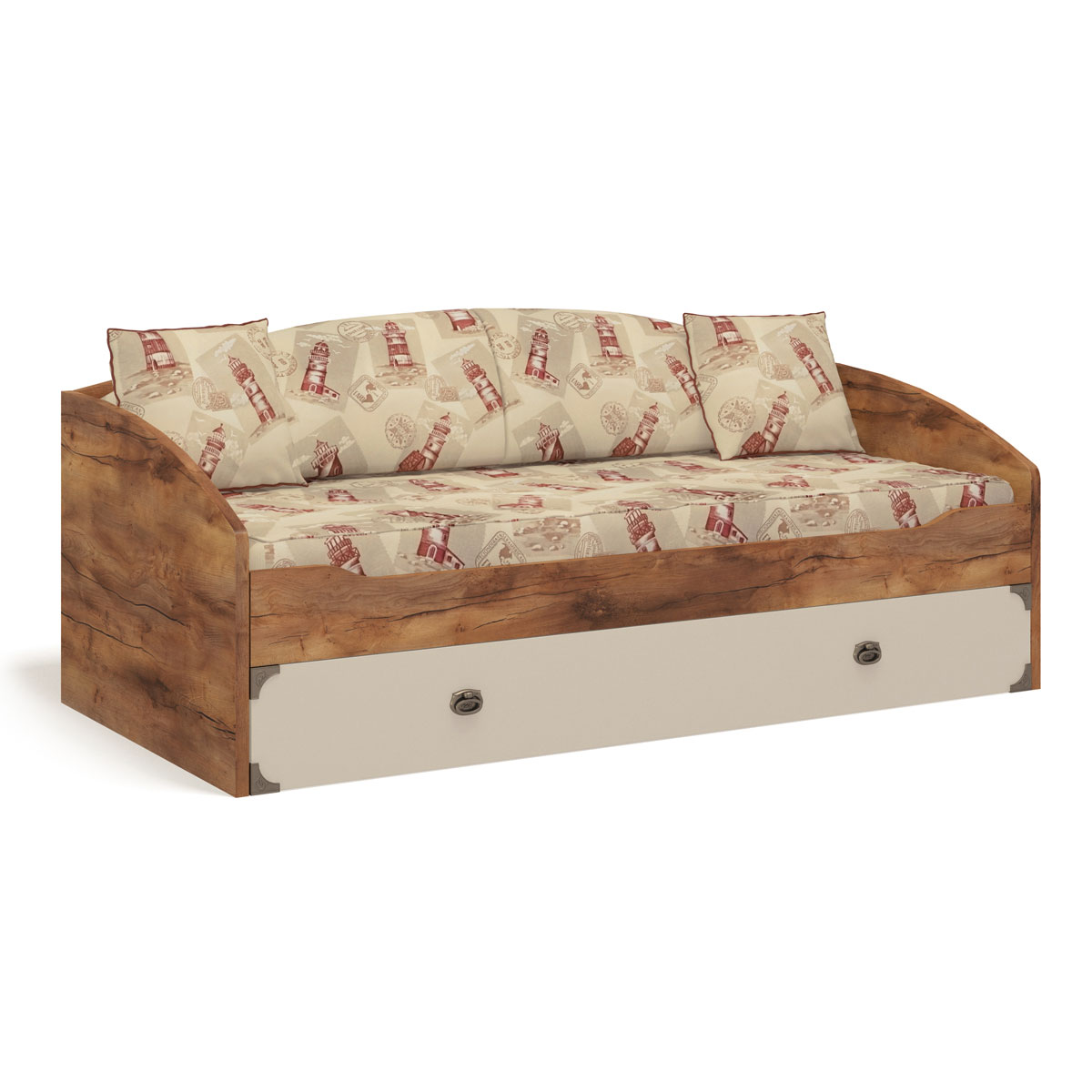 Кровать-тахта с подъёмным механизмом 90х190 (таксония/карамель)