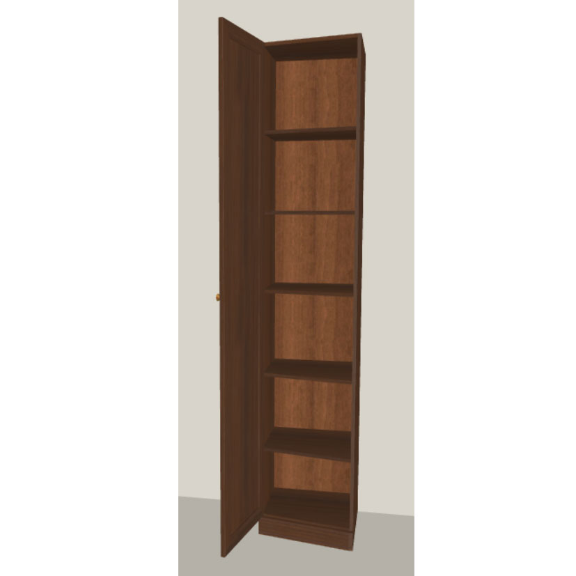 Шкаф переходной с зеркалом Верди (орех Леванте) левый