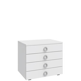 Тумба 4 ящика Люмия (Белый матовый)
