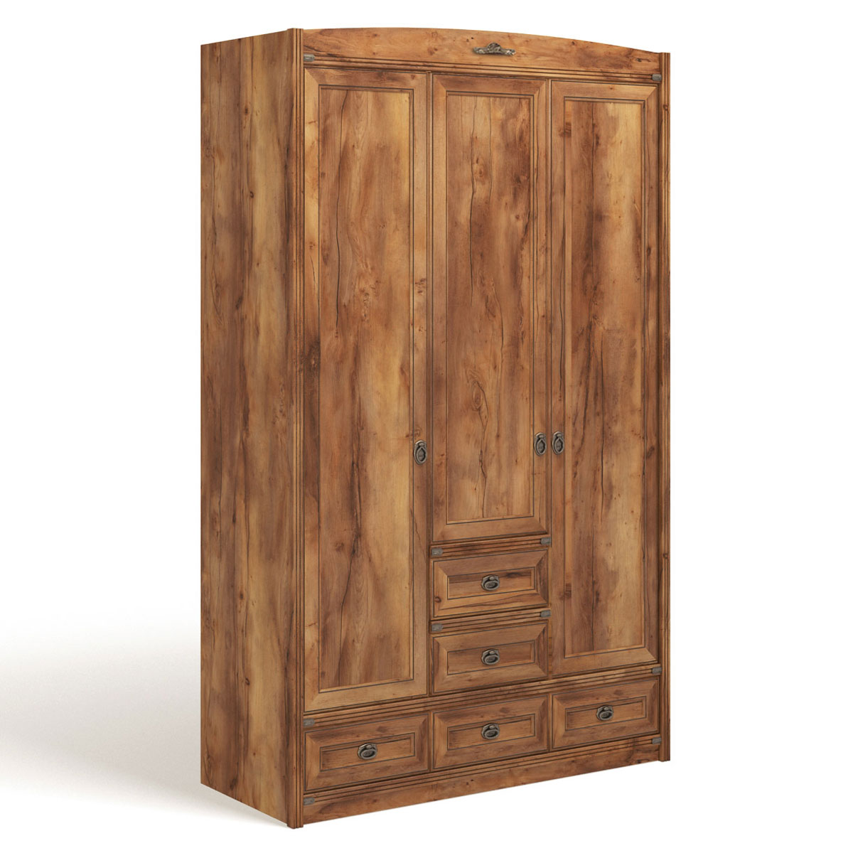 Шкаф трехдверный с ящиками Атлантида "Океания" (рамка таксония)