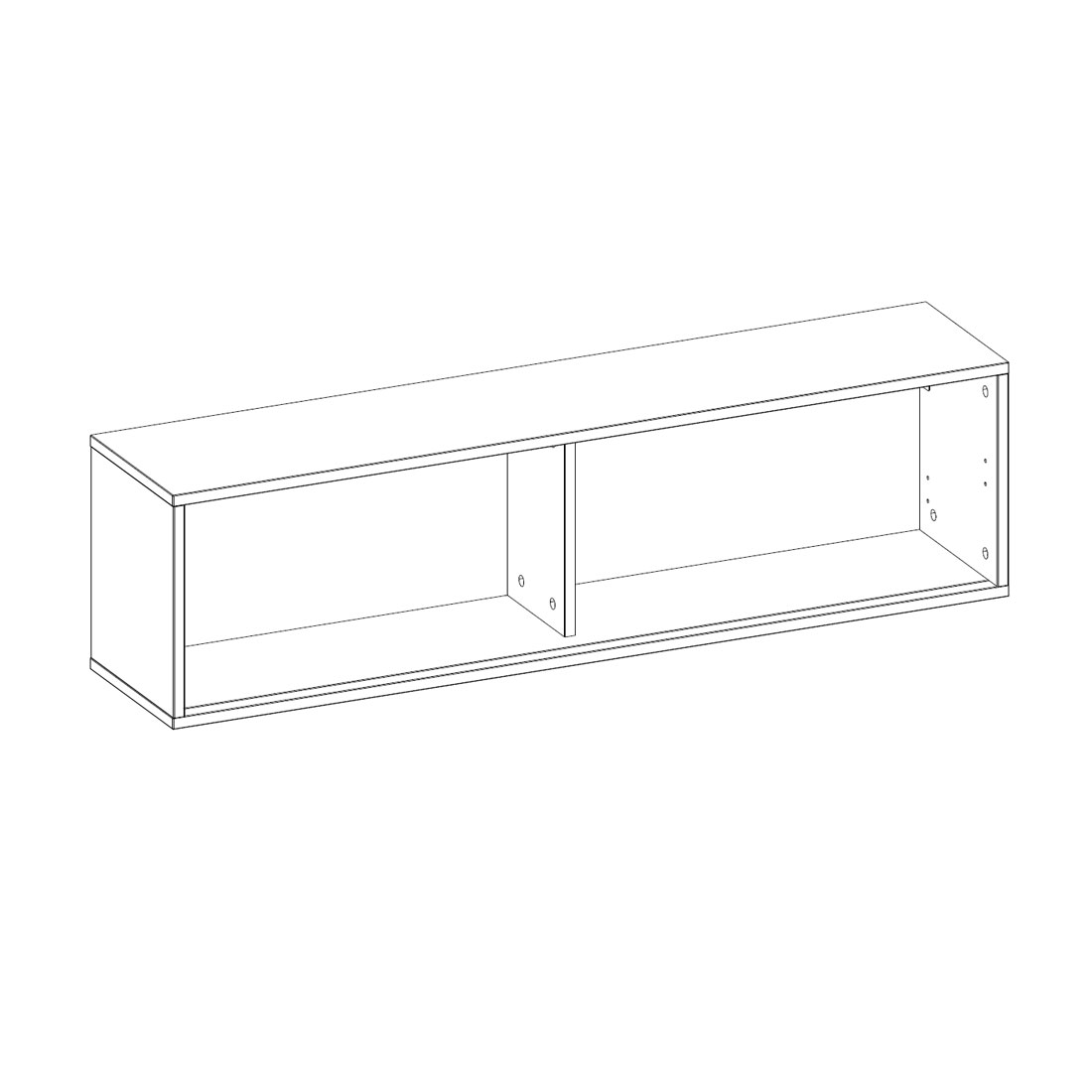 Полка с раздвижной дверью Верди (дуб Белуна)