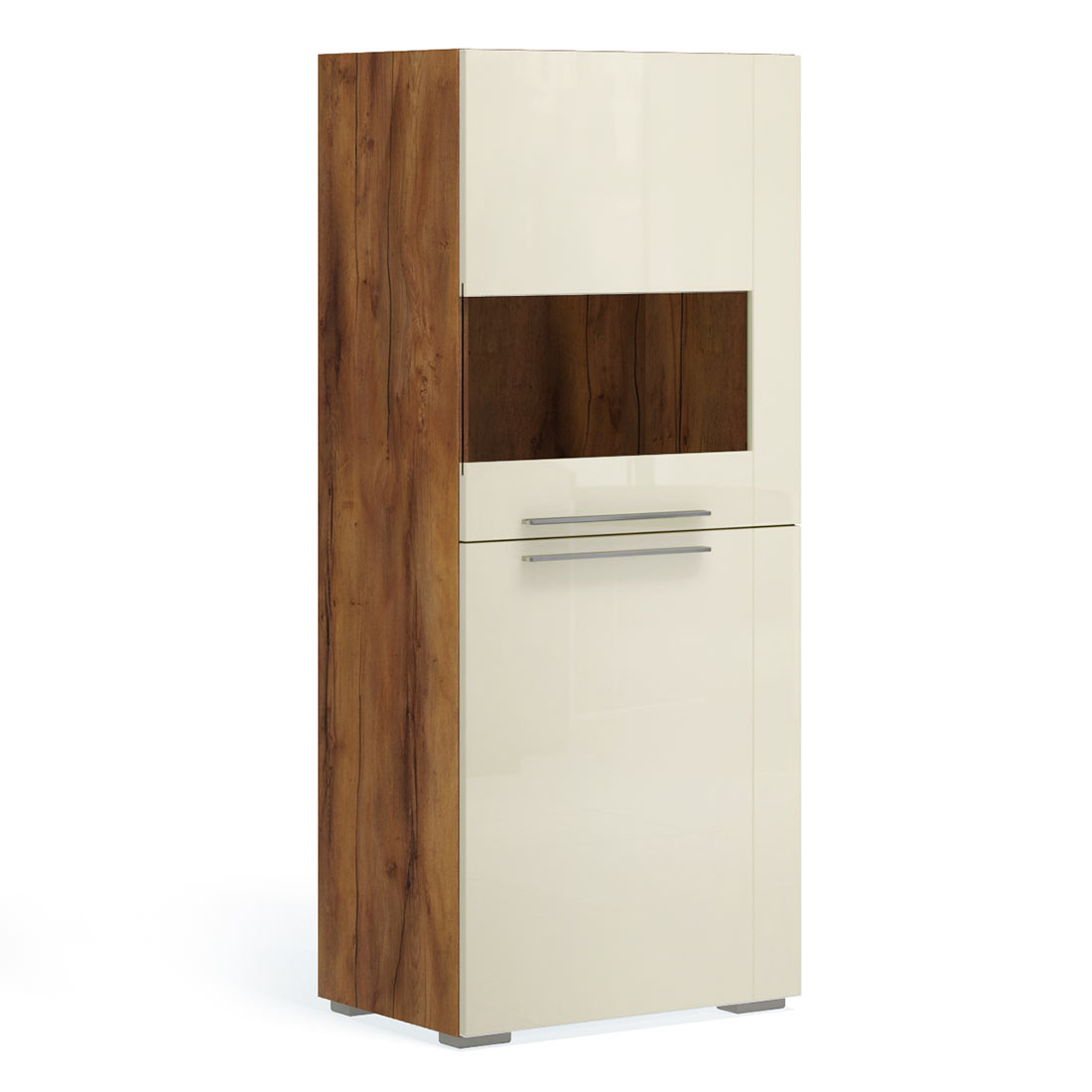 Шкаф-витрина низкая Solo (таксония/крем) правый