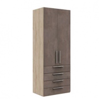 Шкаф с ящиками для белья Наполи (Крафт серый/бетон Dark)