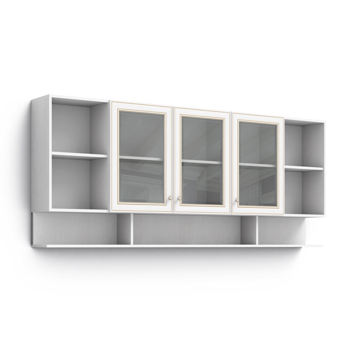 Навесная полка Верди (дуб белуна/стекло)