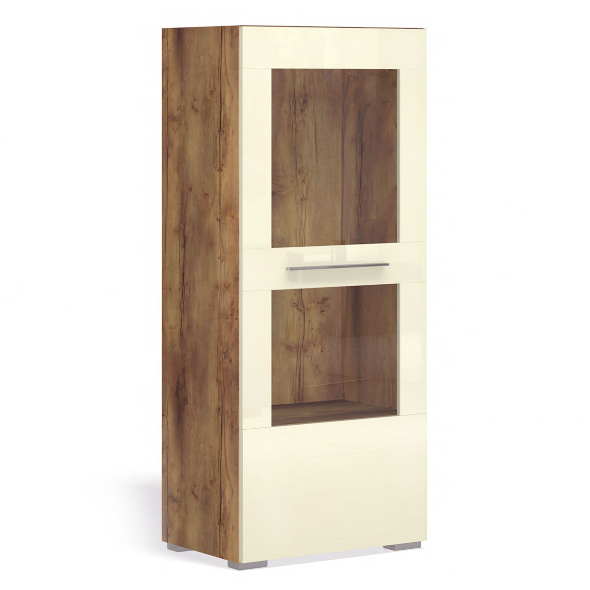 Шкаф-витрина Solo (таксония/крем) правый