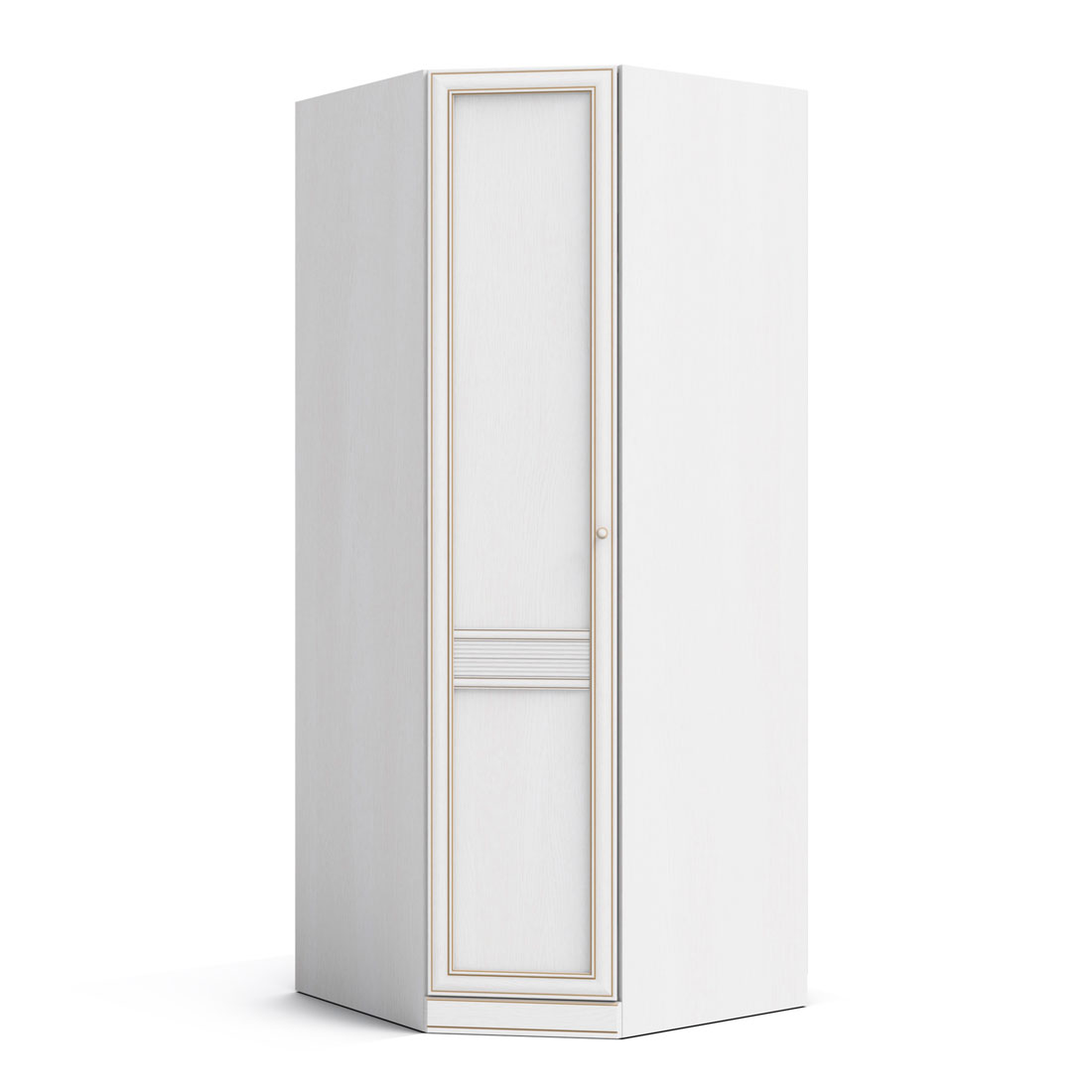 Угловой равносторонний шкаф с накладкой Верди (дуб Белуна) левый