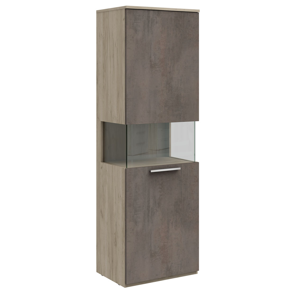 Шкаф-пенал Napoli (дуб Крафт серый/бетон Dark)