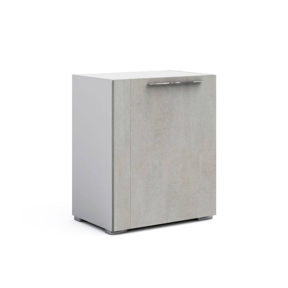 Тумба в гостиную Solo (белый/бетон Grey)