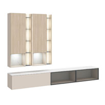 Гостиная Сарино К4.02 (Кашемир/Иланга/Кристалл Белый)