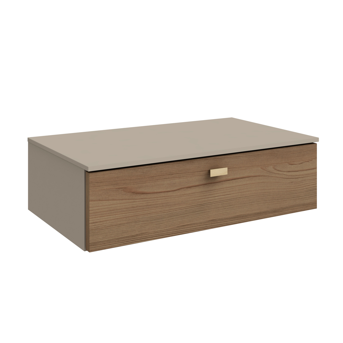 Подвесная тумба Solo 60см (Камень терра/шпон)