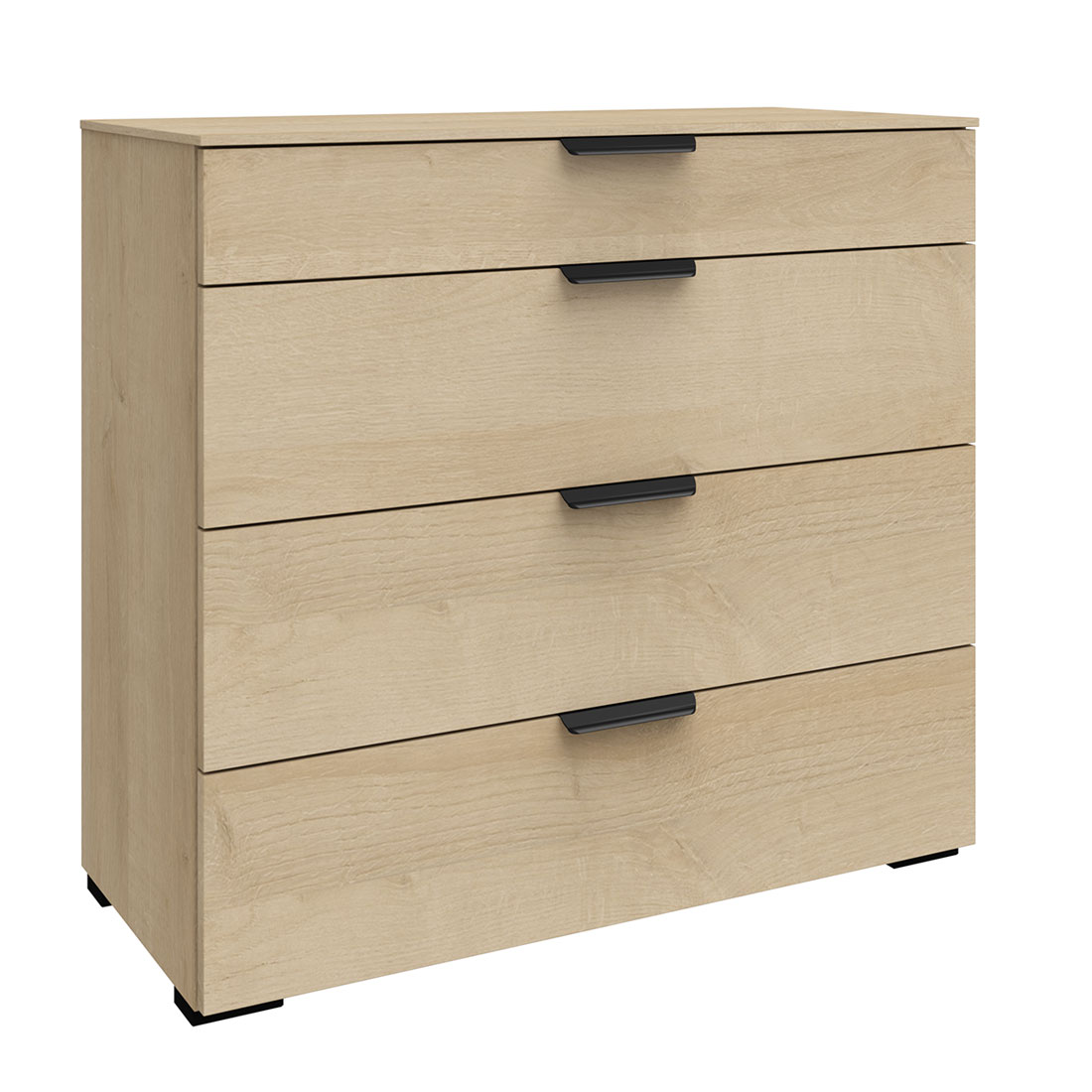 Комод 4 ящика Solo (дуб Ривьера/крем)