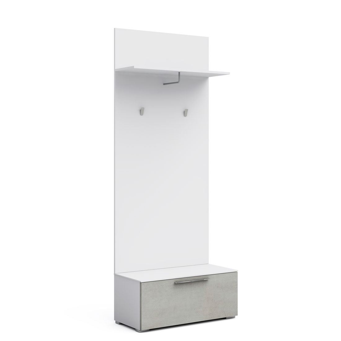 Вешалка с тумбой Solo (белый/бетон Grey)