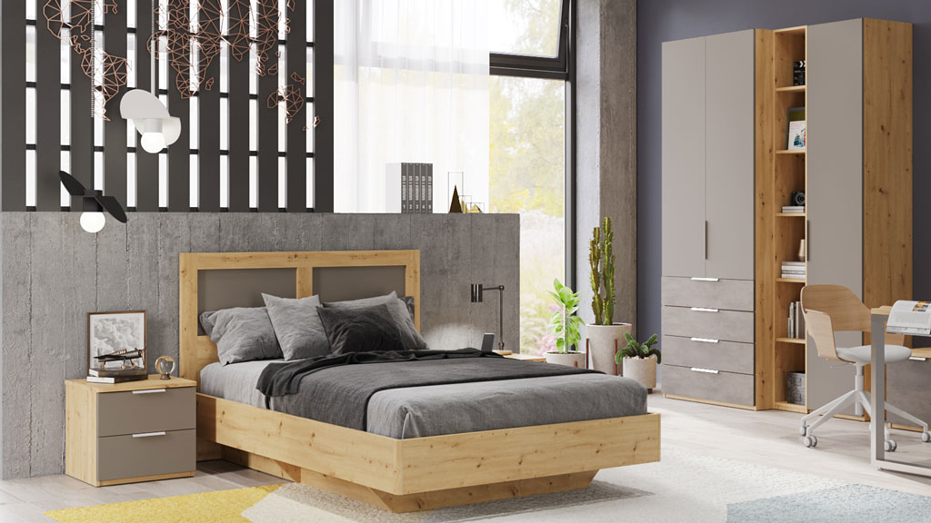 Молодежная Наполи (Дуб золотой/камень Терра)