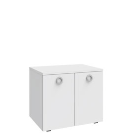 Тумба 2 двери Люмия (Белый матовый)
