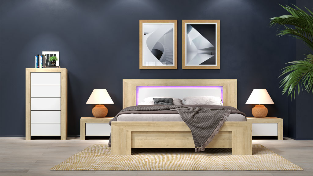 Мебель для спальни Blade Дуб Ривьера/Белый матовый